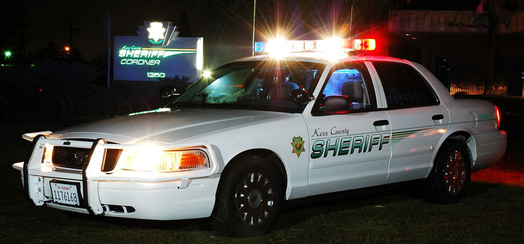 Patrol Vehicle with Siren Lights on