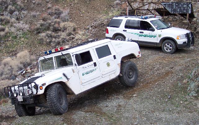 Patrol Vehicles in a rocky area