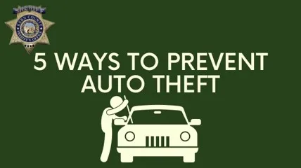Kcso Five Ways To Prevent Auto Theft Thumbnail